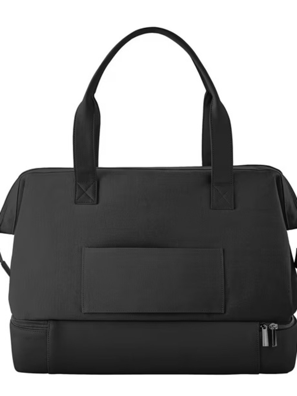 Classic Black Women's Travel Weekender Tote with Removable Shoulder Strap